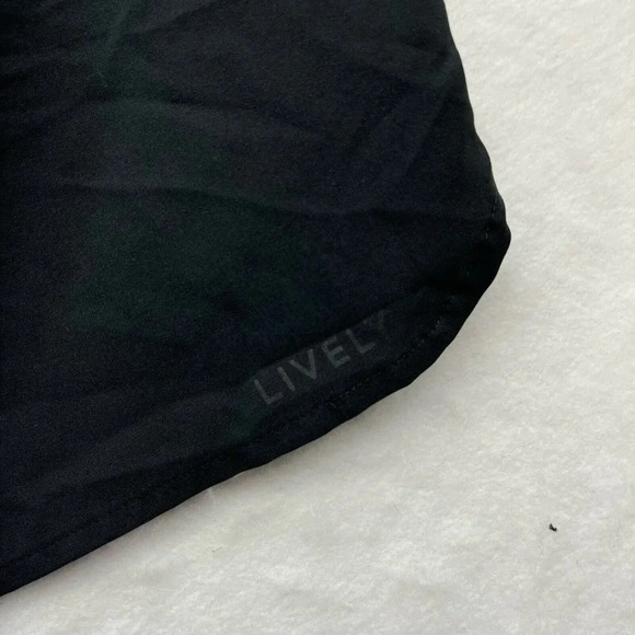 Lively Shorts Women's Sz M Black Elastic Waistband Drawstring Highrise Pull On - Picture 5 of 6